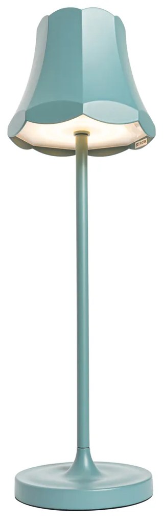 Sada 2 retro stolových lámp minerálna modrá nabíjateľná IP44 - Granny