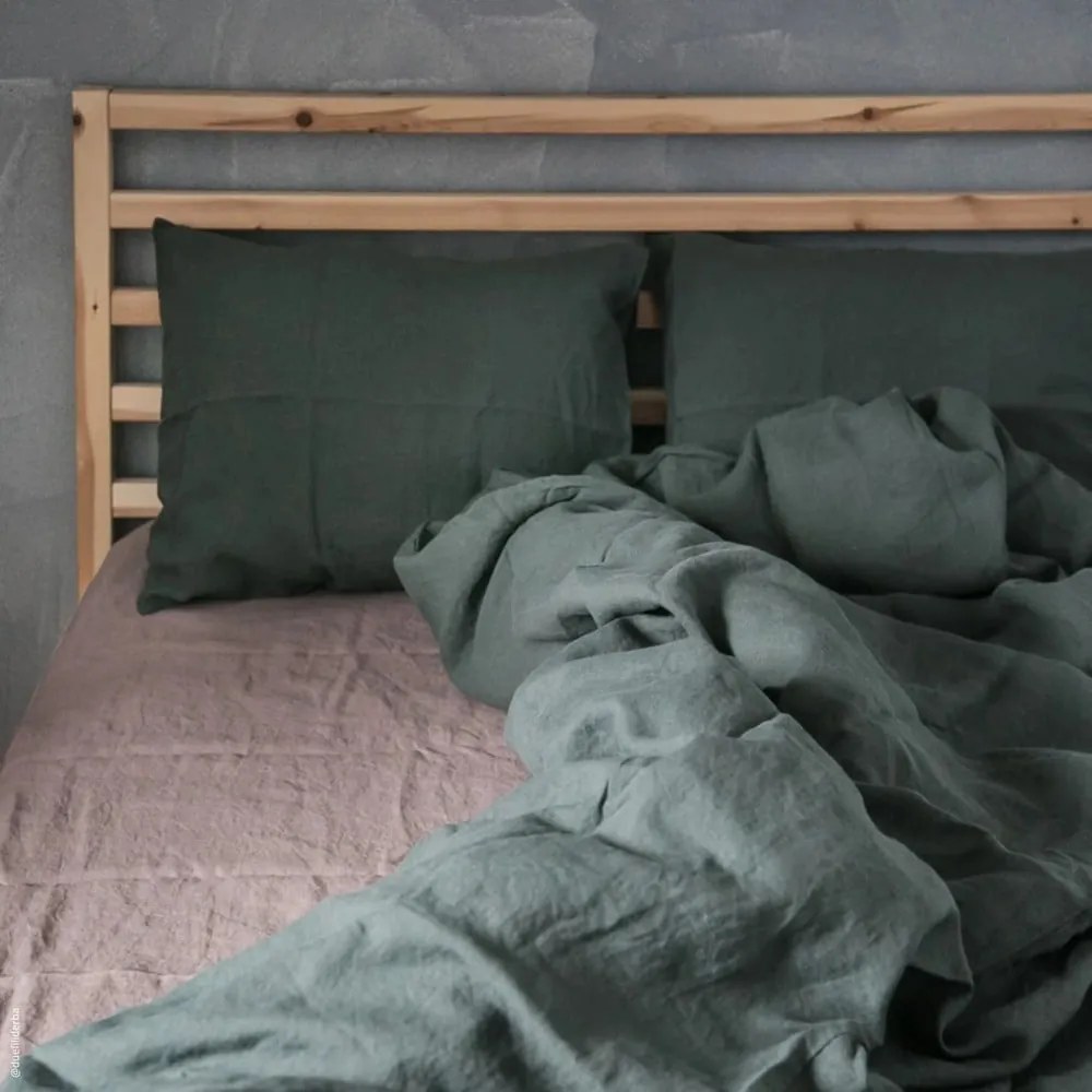 Ľanová obliečka na vankúš 50x70 cm Forest Green – Linen Tales