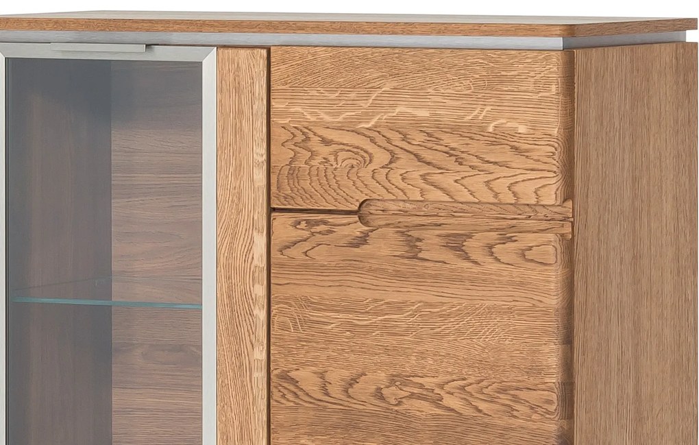 Vitrína Montenegro 15 82 cm z masivu dub Rustikal