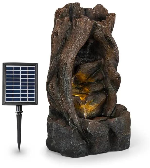 Magic Tree, solárna fontána, 2,8 W, polyresin, 5 hod., akumulátor, LED osvetlenie, vzhľad dreva