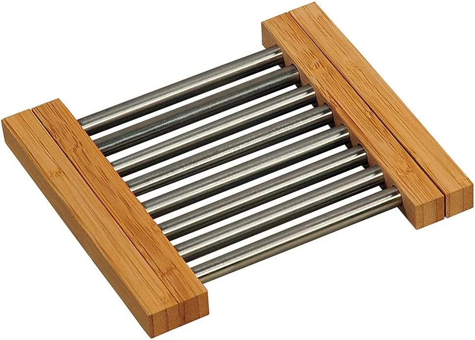 Podložka pod hrniec, roztiahnuteľná drevo+kov 21 - 37 cm