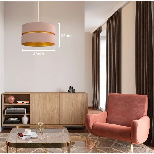 Duolla - Luster na lanku DUO 1xE27/15W/230V pr. 40 cm béžová