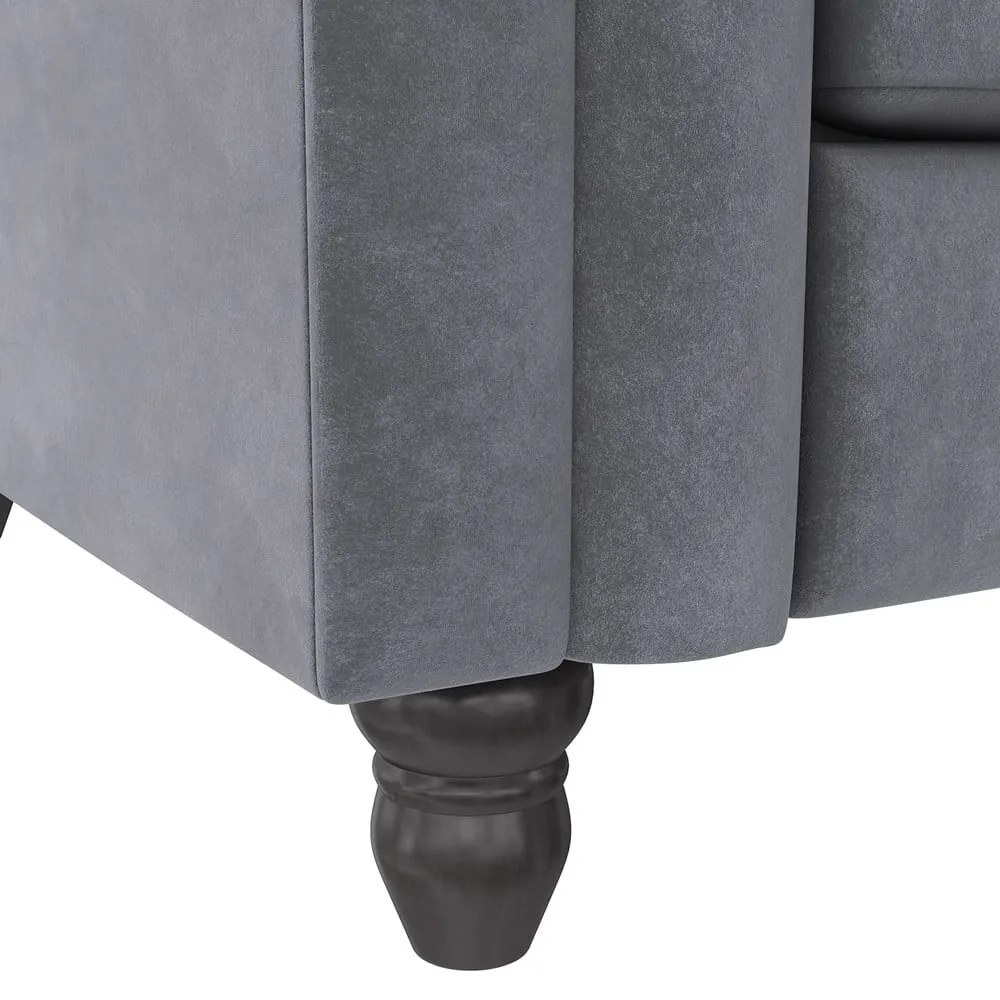 Tmavosivá zamatová rozkladacia pohovka 236 cm Felix – Støraa