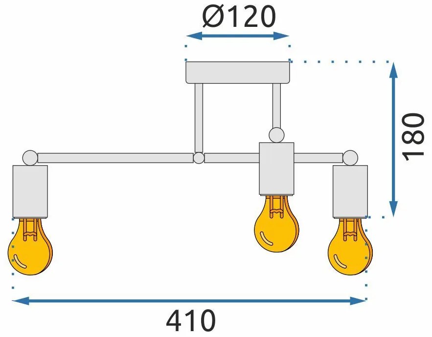 Toolight - závesná lampa E27 60W 392200, ružové-zlato, OSW-04014