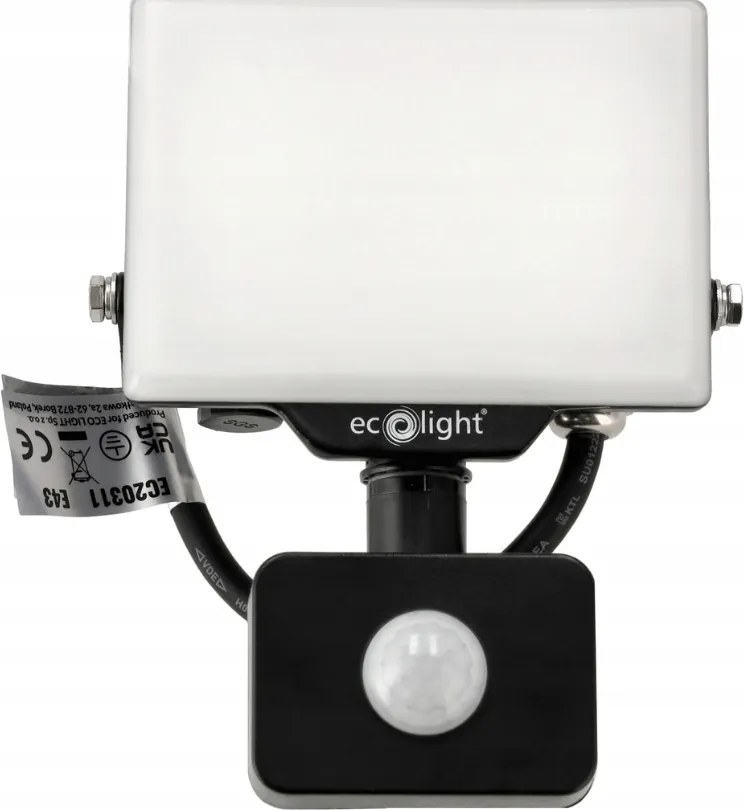 LED reflektor IP65 - 20W - 1800lm s pohybovým senzorom - neutrálna farba