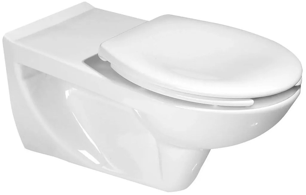 Sapho Sapho, HANDICAP WC závesné predĺžené, Rimless, 37,5x73cm, biela, K670-002