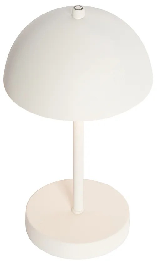 Vonkajšia stolná lampa biela nabíjateľná 3-stupňovo stmievateľná - Keira