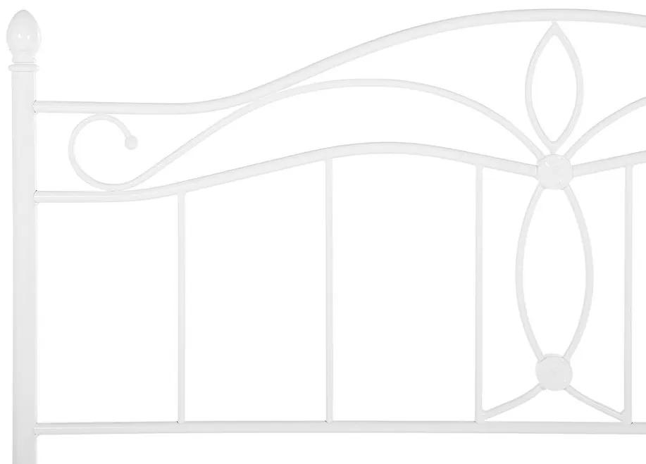 Kovová posteľ 180 x 200 cm biela ANTLIA Beliani