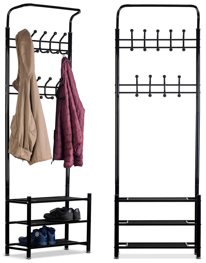 Wellhox Vešiak na oblečenie + skrinka, polica, polica na topánky