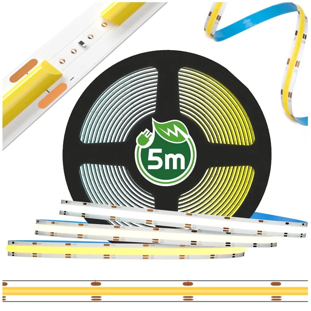 ECOLIGHT LED pásik COB 7W/m 5m neutrálna biela
