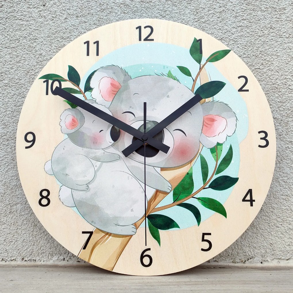 Detské nástenné hodiny Ami Koala 30 cm viacfarebné II