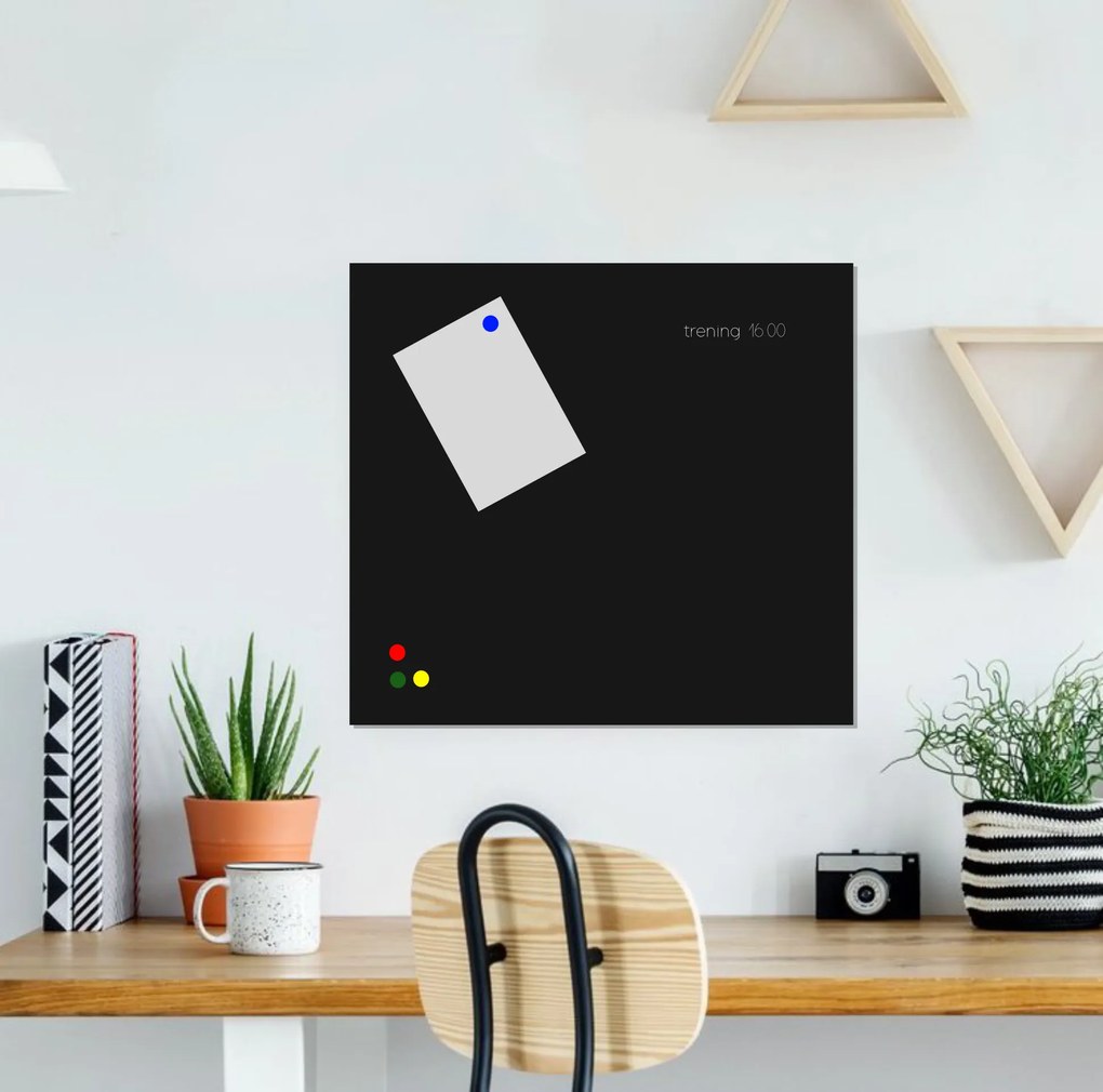 Toptabule.sk Bezrámová KRIEDOVÁ magnetická tabuľa ČIERNA 60x40 cm