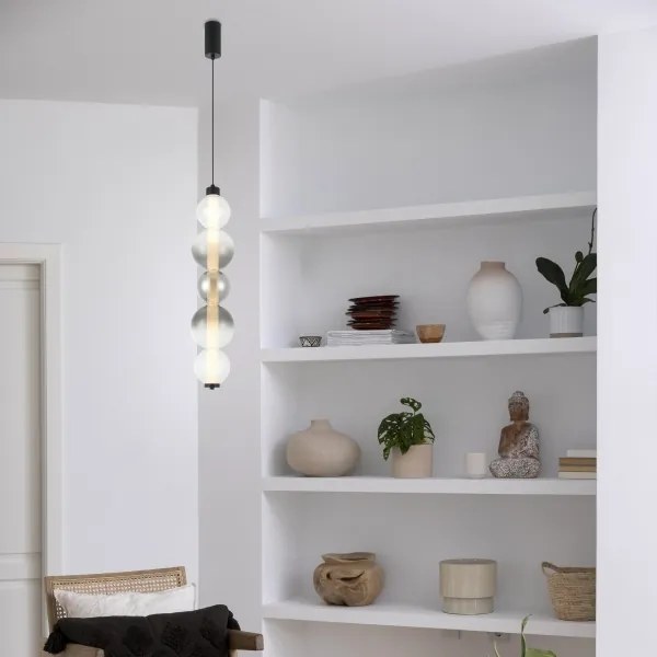 LED luster na lanku LUMMI LED/19W/230V čierna/dymová