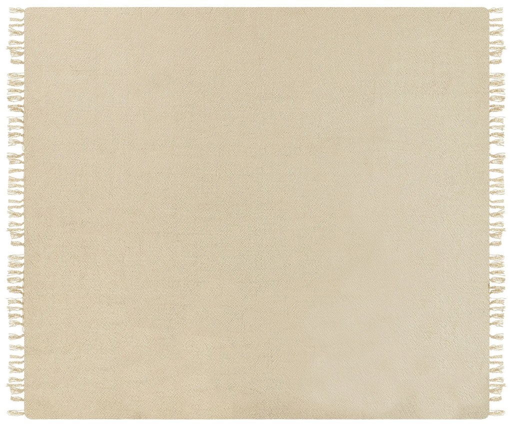 Prikrývka 240 x 220 cm béžová CHAOHANI Beliani