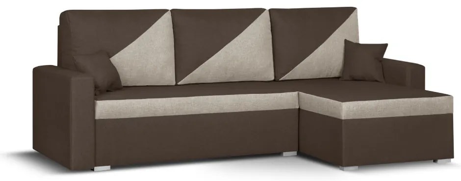 Rozkládací rohová sedací souprava ASTRA2 Hnědá/Světle hnědá