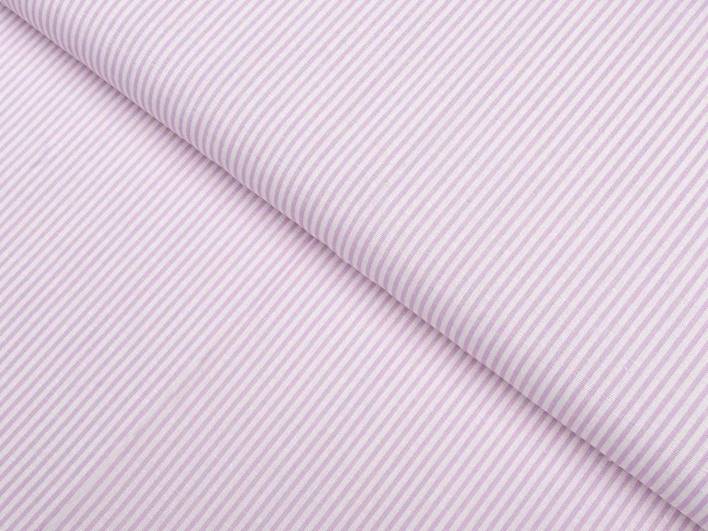 Biante Dekoračný obdĺžnikový obrus Leona LN-160 Svetlo fialové pásiky na bielom 130x220 cm