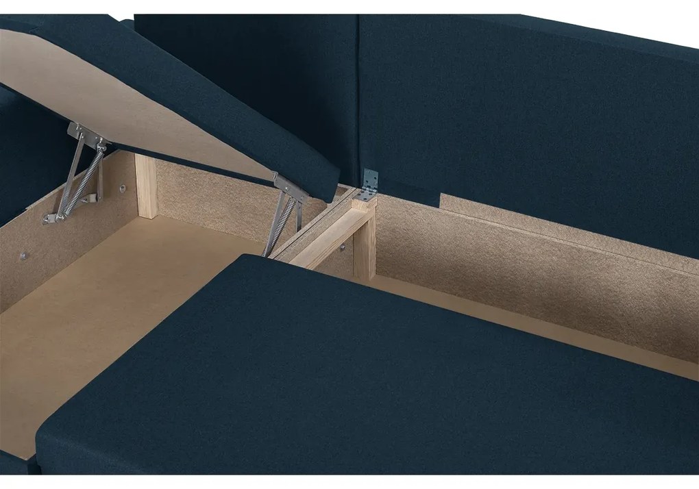 Rozkládací rohová sedací souprava DORIS Tmavomodrá