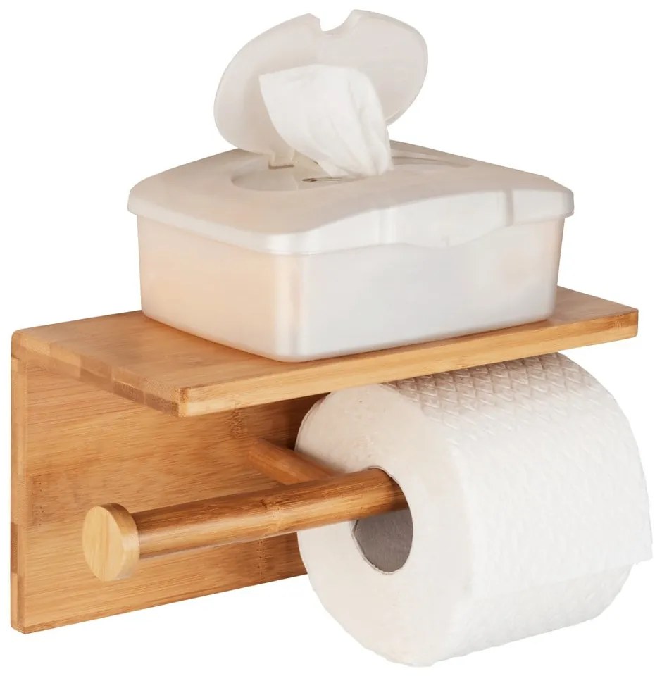 Nástenný bambusový držiak na toaletný papier Duo Bambusa – Wenko