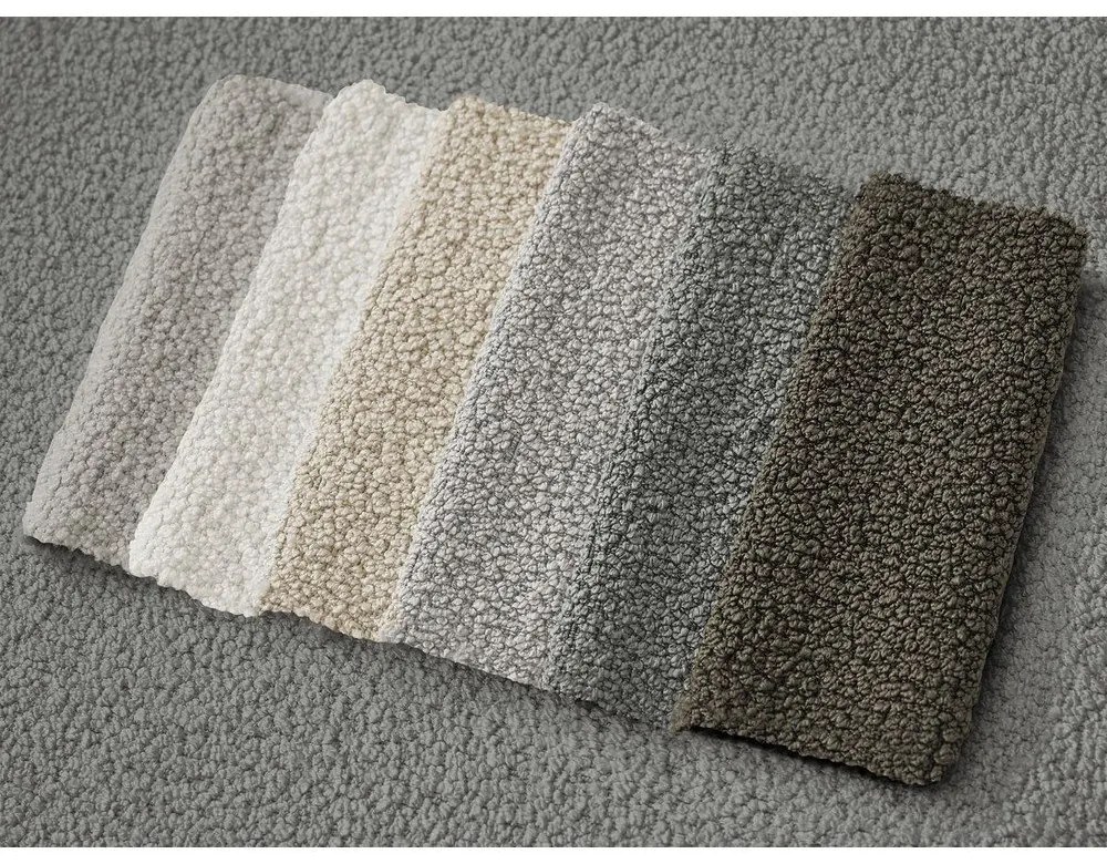 Tmavosivá rohová pohovka z textílie buklé (ľavý roh/s leňoškou) Leonore – Bobochic Paris