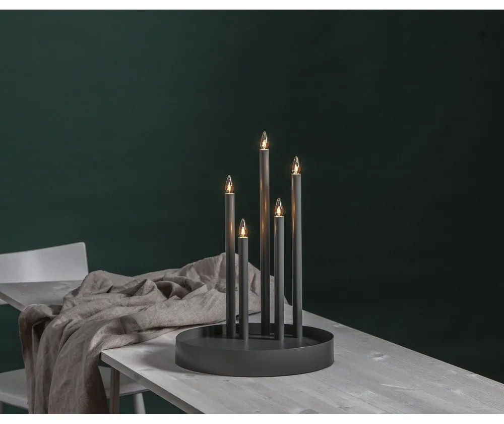 Čierna svetelná dekorácia ø 32 cm Deco – Star Trading