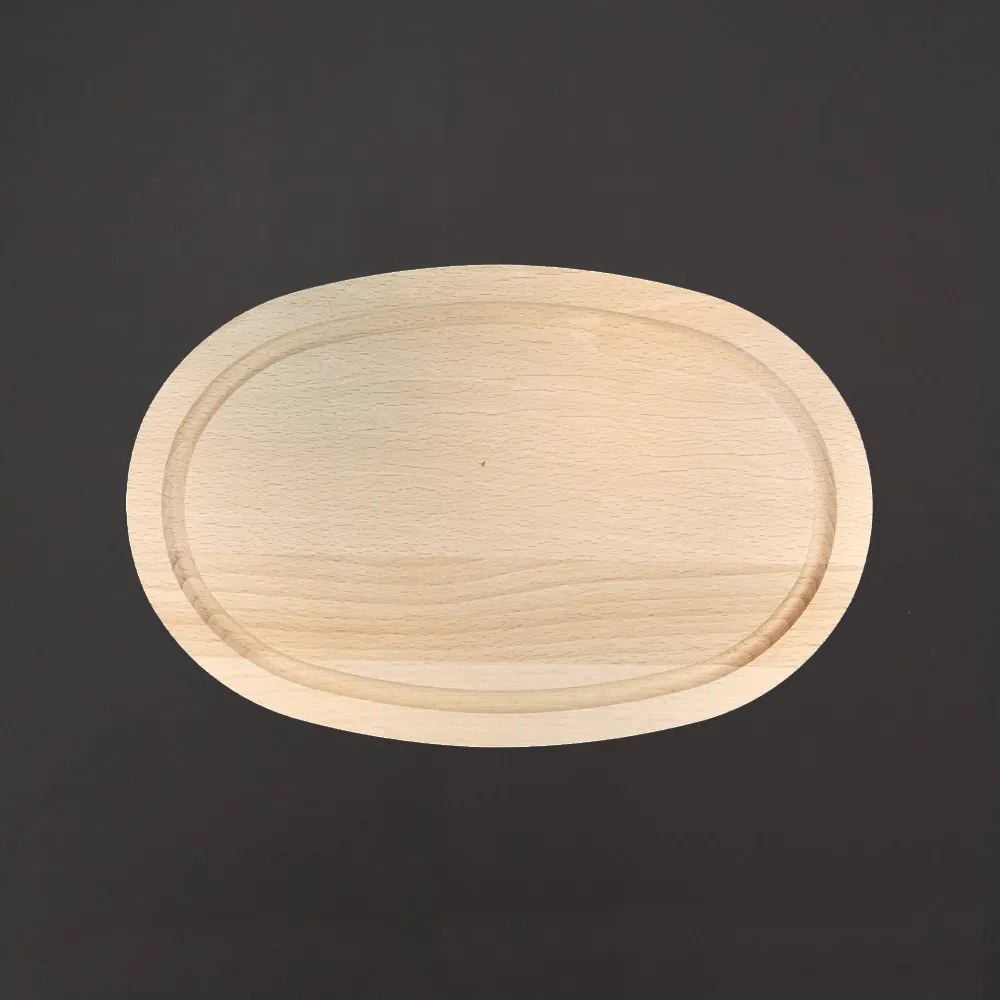 AMADEA Drevená servírovacia doska - podnos ovál, masívne drevo, 23 cm
