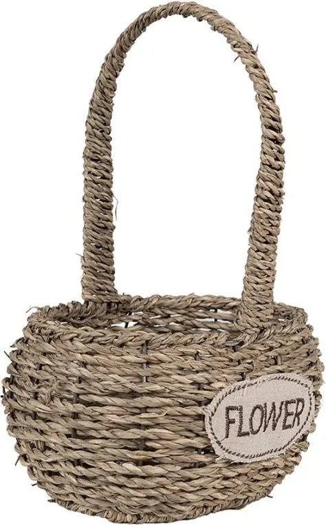2ks pletený košík s ušami Flower - 20*16*11/28 / 16*12*9/23 cm
