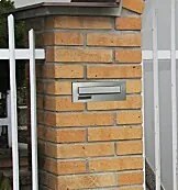 Poštová schránka RICHTER BK38.RN pre zamurovanie do stĺpika (NEREZ), RICHTER Nerez matný