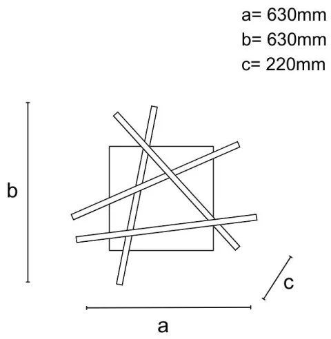 LED Stmievateľný prisadený luster LED/60W/230V 3000-6500K + diaľkové ovládanie