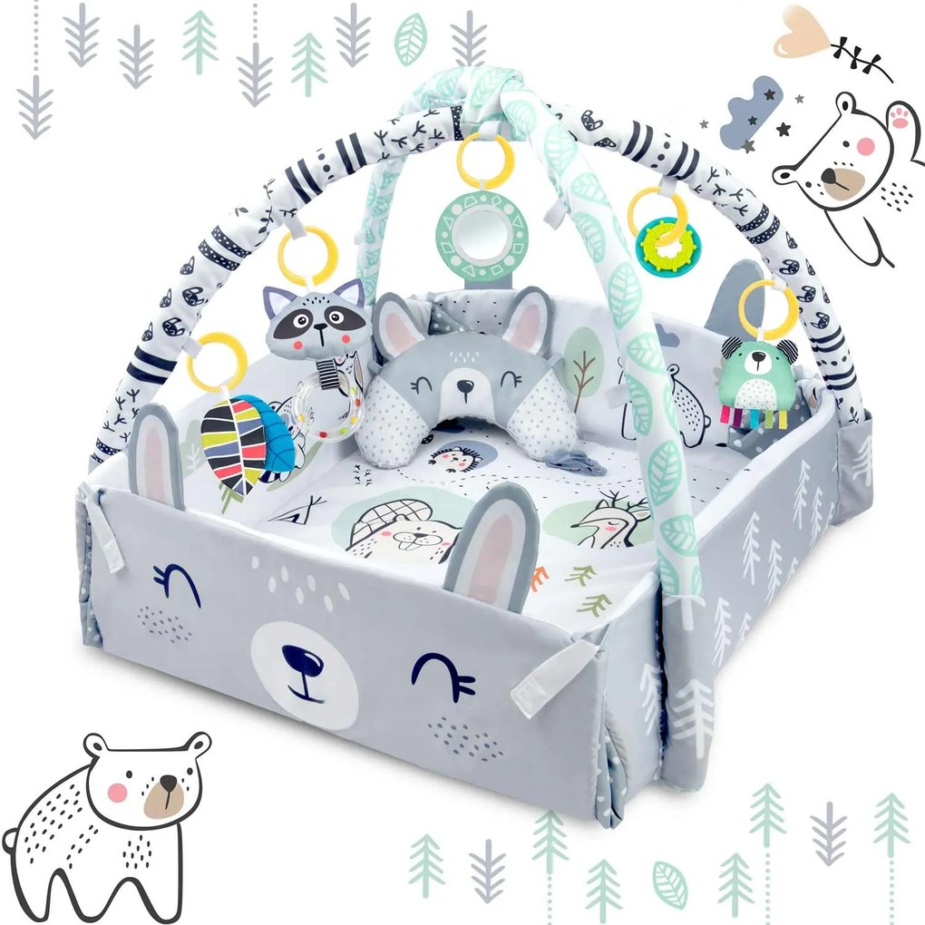 Interaktívna vzdelávacia podložka 110 x 100 cm Ricokids Králik