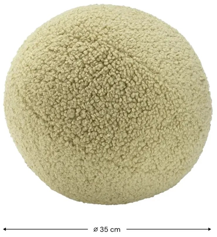 Zelený detský pohovkový vankúš z textílie buklé Ball – Wigiwama