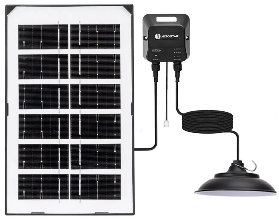 Aigostar - LED Solárny luster LED/35W/12V 3000 mAh 6500K pr. 15 cm