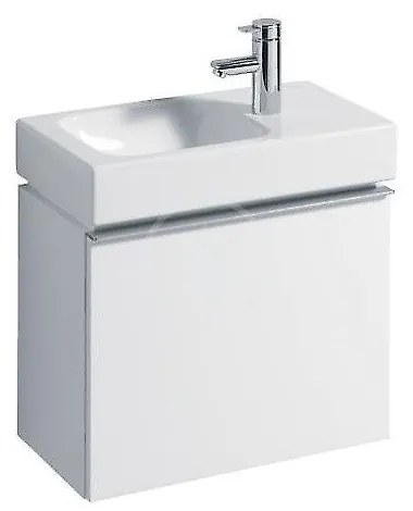 GEBERIT iCon závesné umývadielko s otvorom vpravo, bez prepadu, s odkladacou plochou, 530 x 310 mm, biela, s povrchovou úpravou KeraTect, 124053600