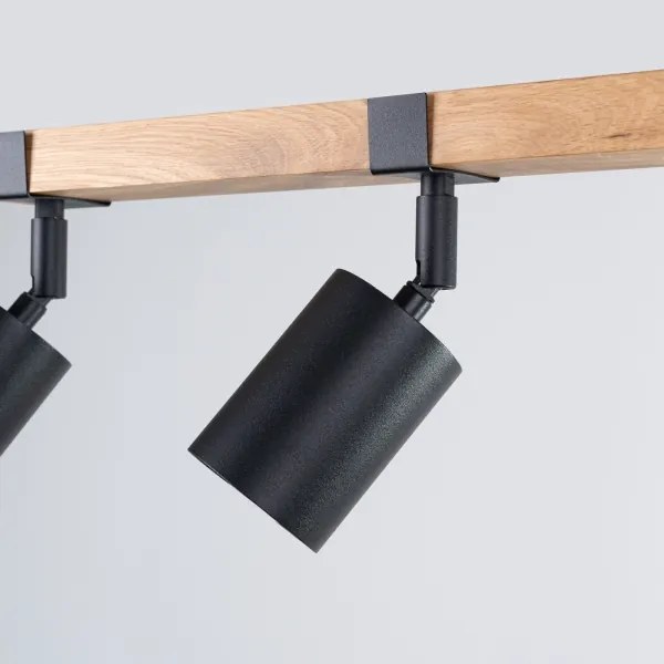 Sollux SL.1345 - Bodové svietidlo FAGER 3xGU10/10W/230V čierna