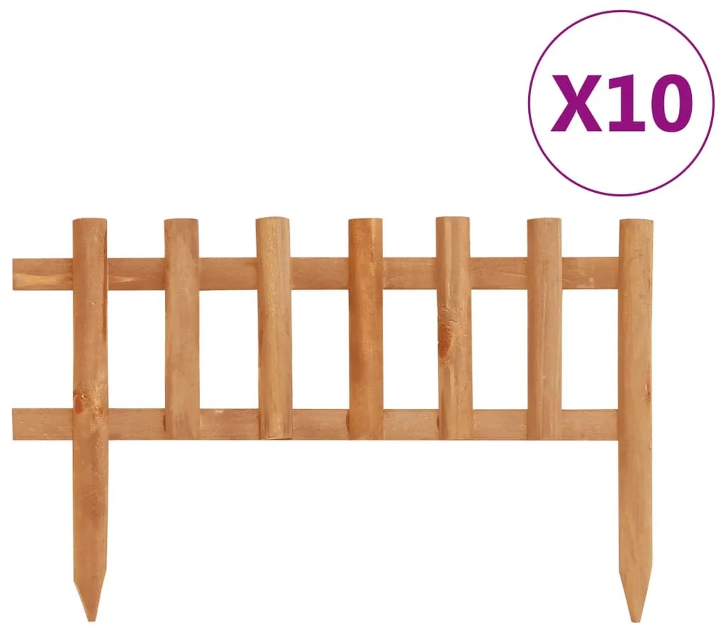 Obruba trávnika 10 ks jedľové drevo 4,4 m