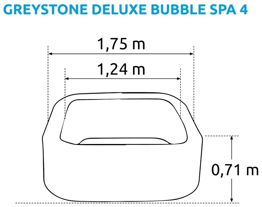 Marimex | Vírivý bazén Pure Spa Greystone Deluxe Bubble Spa 4 NP + výhodný set príslušenstva | 19900148