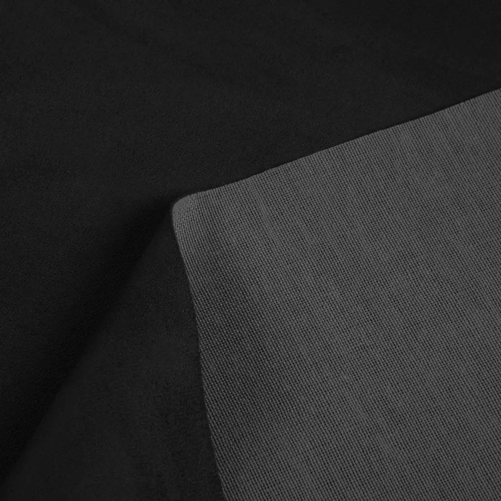 Biante Okrúhly obrus/imitácia brúsenej kože Alcantara ALC-012 Čierny Ø 100 cm