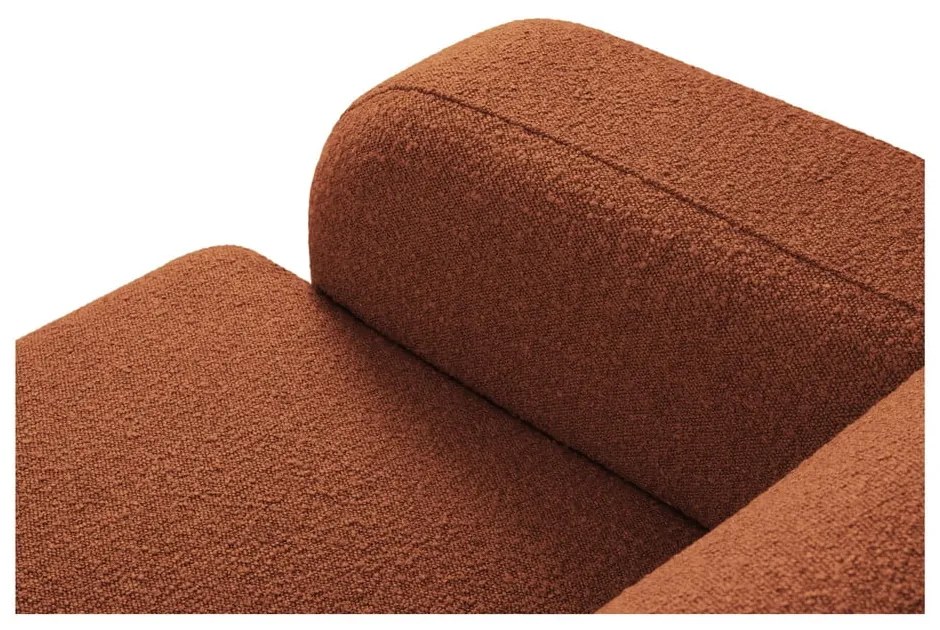 Hnedá rohová pohovka z textílie bouclé (pravý roh) Molino – Micadoni Home