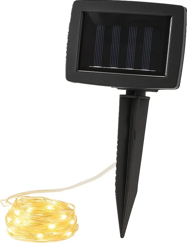 Solárna LED svetelná reťaz Lako 9,9 m teplá biela