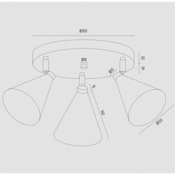 Argon 6262 - Bodové svietidlo LUCINDA 3xE14/7W/230V čierna/zlatá