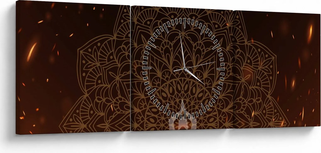 Obraz - Meditácia (s hodinami) (90x30 cm)