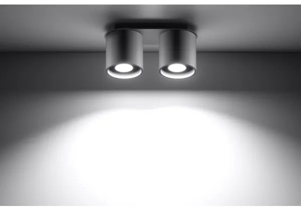 Sollux SL.0055 - Bodové svietidlo ORBIS 2 2xGU10/40W/230V šedá