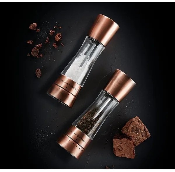 Cole&Mason - Sada mlynčekov na soľ a korenie DERWENT 2 ks 19 cm meď