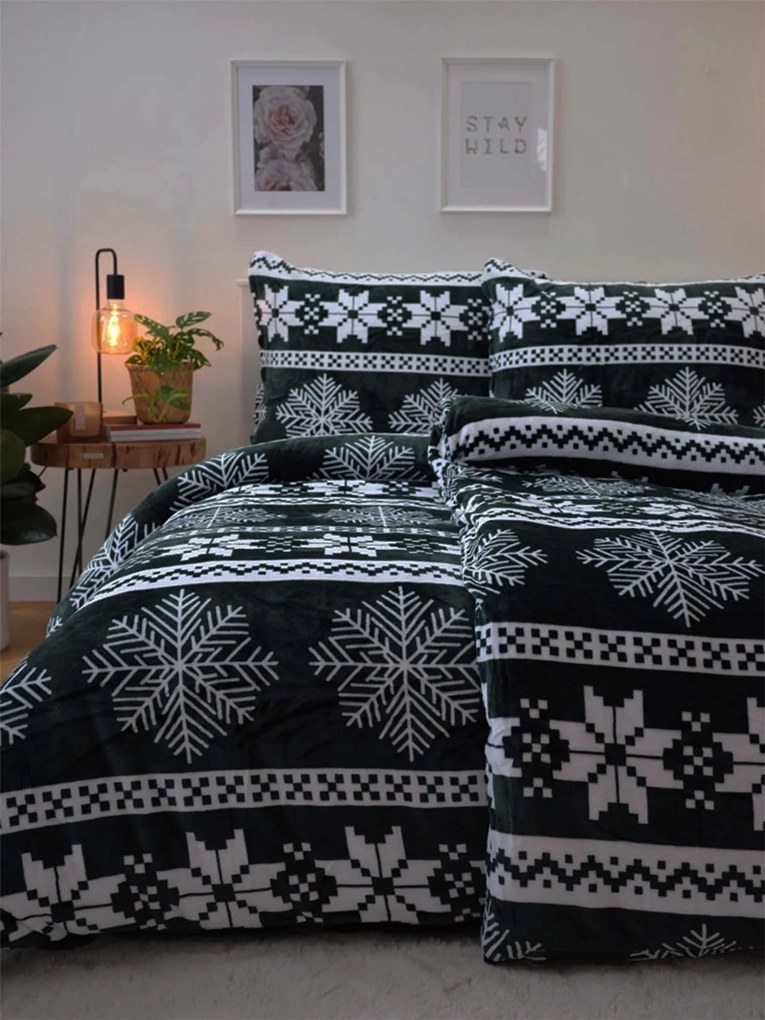 Francúzske obliečky mikroplyš Exclusive – Vianoce zelené