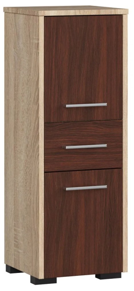 Kúpeľňová skrinka Fin 2D 1SZ dub sonoma/wenge