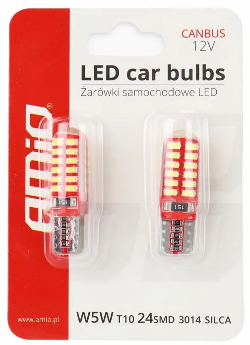 LED žiarovky CANBUS 24SMD 3014 T10e (W5W) SILCA White 12V