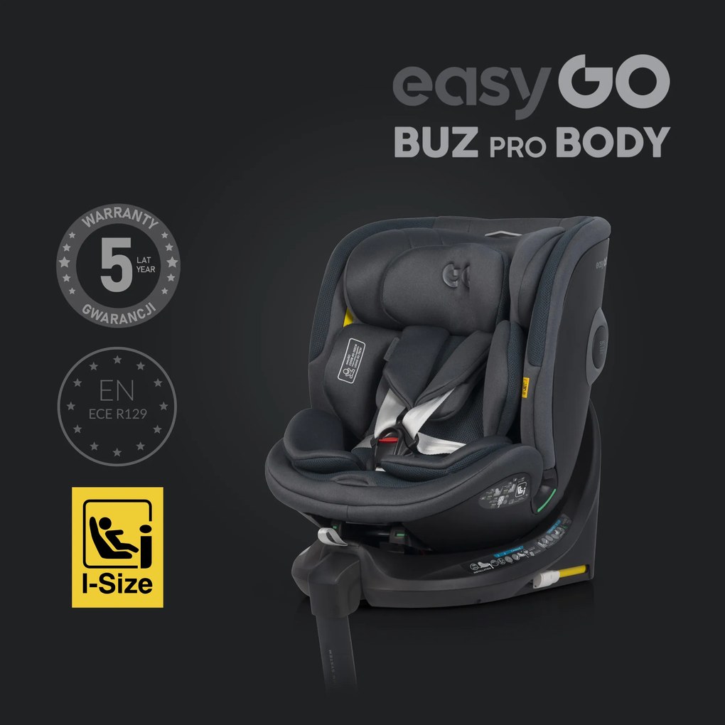 Súprava autosedačky EasyGo Buz Xtd Pro a Buz Pro Body 2 v 1 Granito