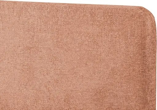 Posteľ Flamingo 180x200 cm, marhuľová štruktúrovaná tkanina