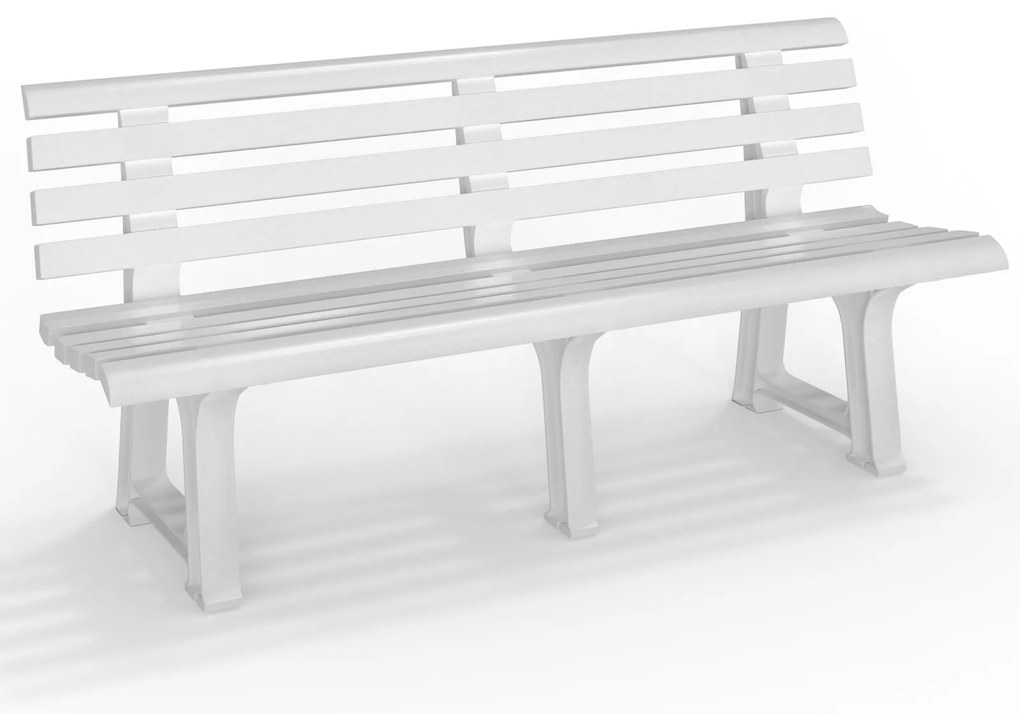 Záhradná lavica ORCHIDEA, 145x49x74cm, biela I.P.A.E-Progarden
