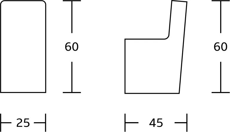 Mexen Adox, držiak na uterák, 1-háčik, čierna, 7018235-70