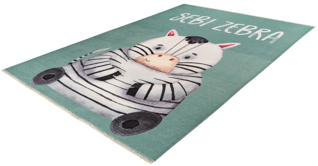 Kusový koberec My Greta 614 zebra, 115x170, zelená, detská izba, Obsession